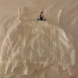 White Lacey Tank Top